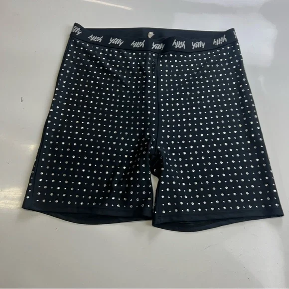 Yilty women’s black bike glitter shorts 2X m130-6 - Picture 1 of 4